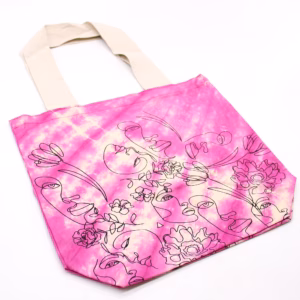 Tie - Dye Katoenen Tas - Pretty Face - Magento - Natuurlijk Handgreep