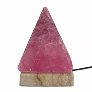USB Pyramid Saltlampe Saltkrystall Lampe - 9cm (flerfarget Lys)
