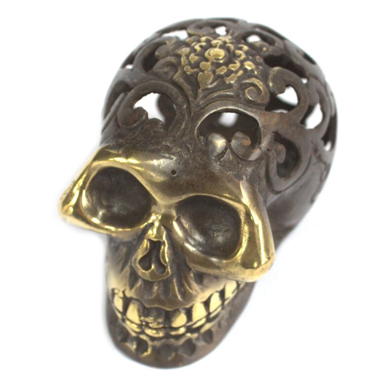 Vintage-Brass-Skull-Lrg