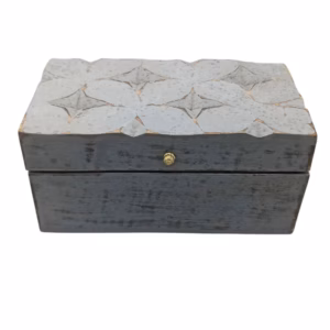 Vintage Deco - Flerbruksboks - 22x12x10cm - Grå Stjerne