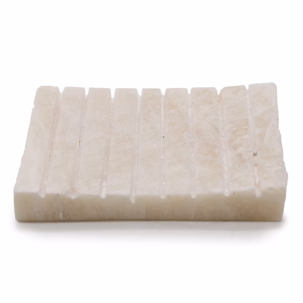 Porte-Savon Strié Blanc Onyx