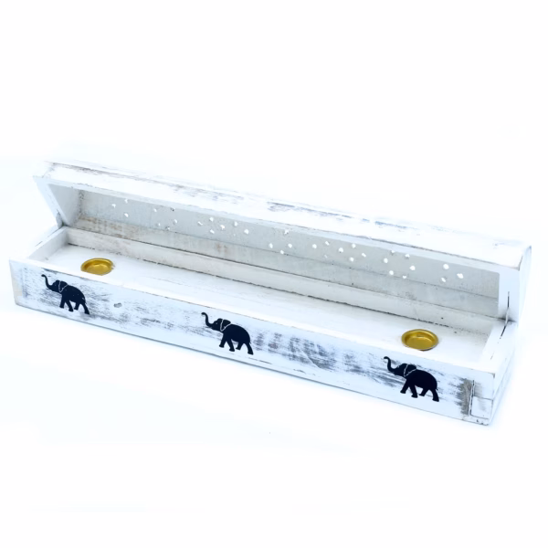 Porte-Encens Délavé blanc - Boîte à Fumée