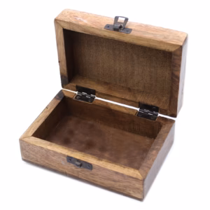 Mango Houten Doos - Witgewassen - Azteeks Motief