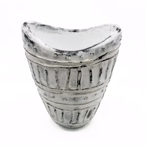 Brede Halsvormige Vaas - Crème 22cm