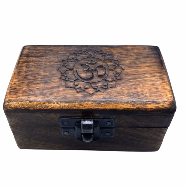 Wooden Pill Box 9x5x4cm - Carved Designs – Bild 5