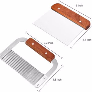 Houten Zeep Loaf Cutter Set - Golvende en Rechte Cutter