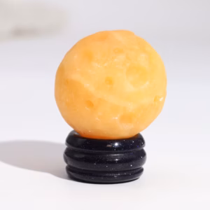 Planeta de Jade Amarillo con Soporte Solar - 40mm (30x15mm Soporte)