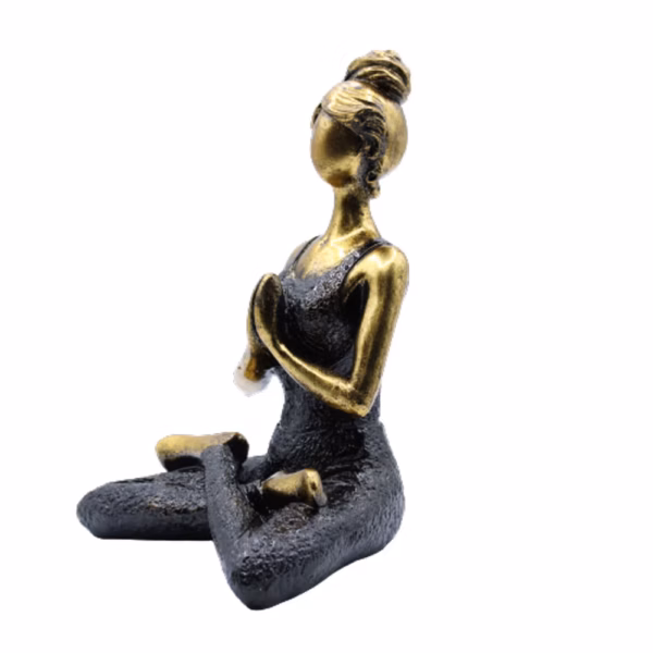 Yogadam Figur -  Brons &Amp; Svart 24Cm - Bild 2