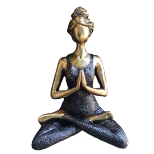 Yoga Lady Figur - Bronze & Schwarz 24cm