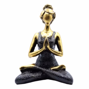 Yoga Lady Figur - Bronse Og Svart 24 cm
