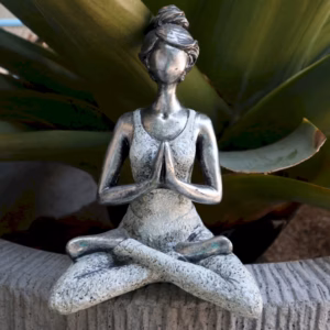 Yogadam Figur - Silver & Vit 24cm