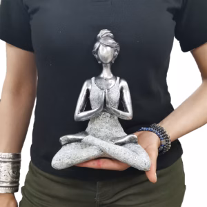 Yogadam Figur - Silver & Vit 24cm