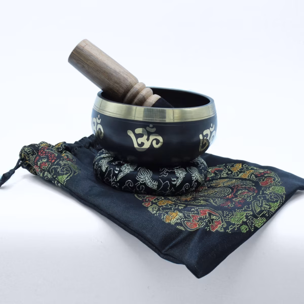 Yoga Om Singing Bowl Set - Image 5