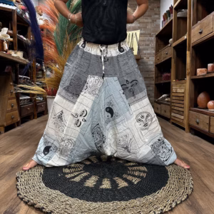 Yoga & Festivalbroek - Aladdin Himalaya Print op Grijs