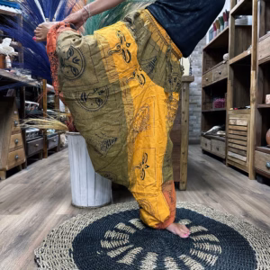 Yoga- Og Festivalbukser - Aladdin Himalayan Print På Oransje