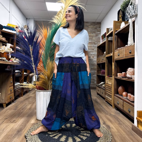 Yoga & Festivalbroek - Aladdin Himalaya print op Paars - Afbeelding 2