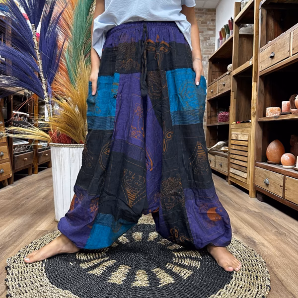 Yoga & Festivalbroek - Aladdin Himalaya print op Paars - Afbeelding 3
