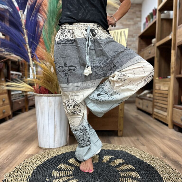 Yoga-and-Festival-Pants-High-Cross-Himalayan-Print-on-Grey