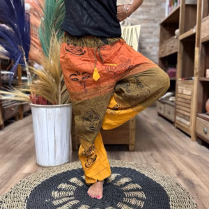 Yoga - Og Festivalbukser - High Cross Himalayan Print på Oransje