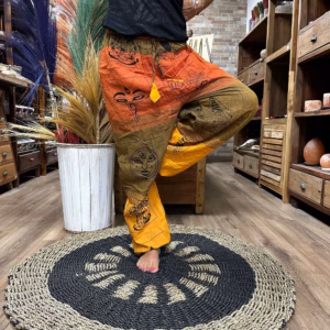 Yoga- Og Festivalbukser - High Cross Himalaya Print På Orange