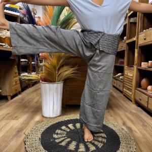 Yoga- Og Festivalbukser - Thai Fisherman Mandala Mantra På Grå