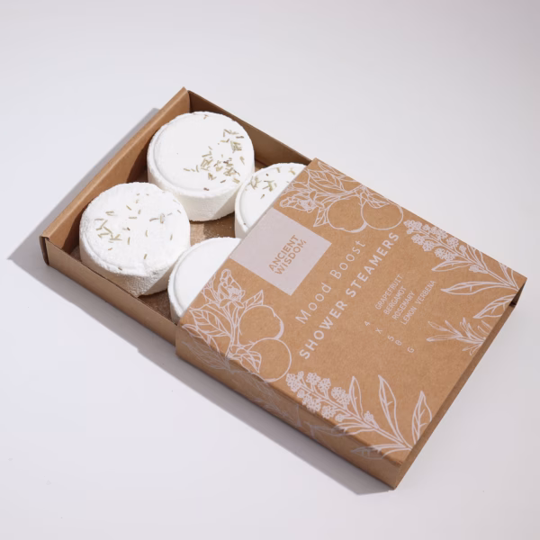 Zen Shower Steamers - Therapy Wellness Quartet - Mood Boost (Hvit) - Bilde 4