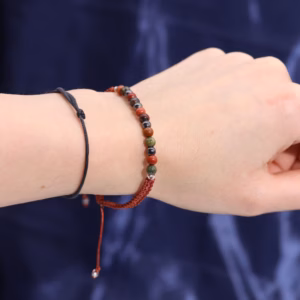 Zodiac Crystal Candle with Gemstone Bracelet - Aries