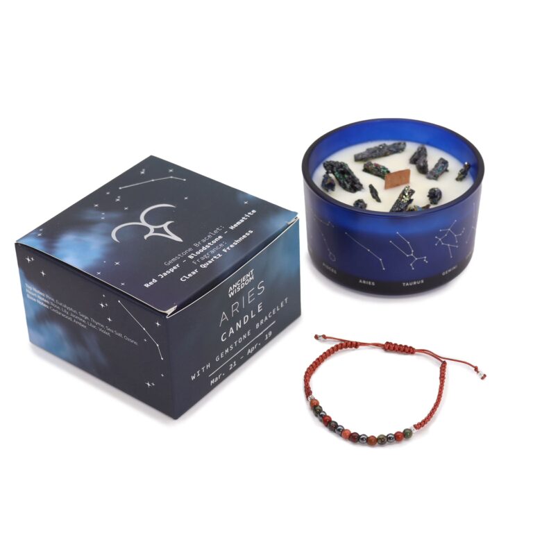 Zodiac-Crystal-Candle-with-Gemstone-Bracelet-Aries