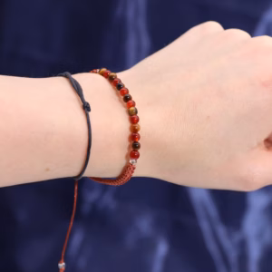 Zodiac Crystal Candle with Gemstone Bracelet - Leo