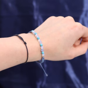 Zodiac Crystal Candle with Gemstone Bracelet - Pisces