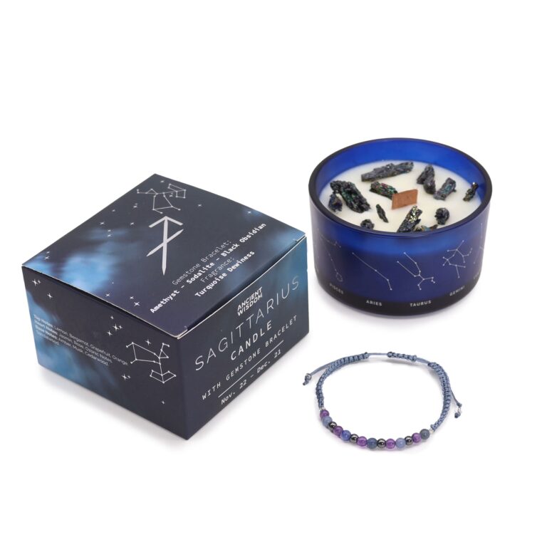 Zodiac-Crystal-Candle-with-Gemstone-Bracelet-Sagittarius