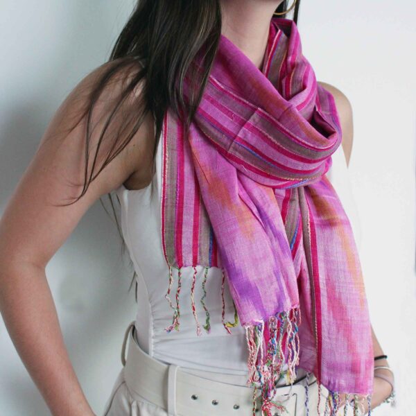 Large Indian Boho Scarves - 75X180Cm - Random Greens - Image 2