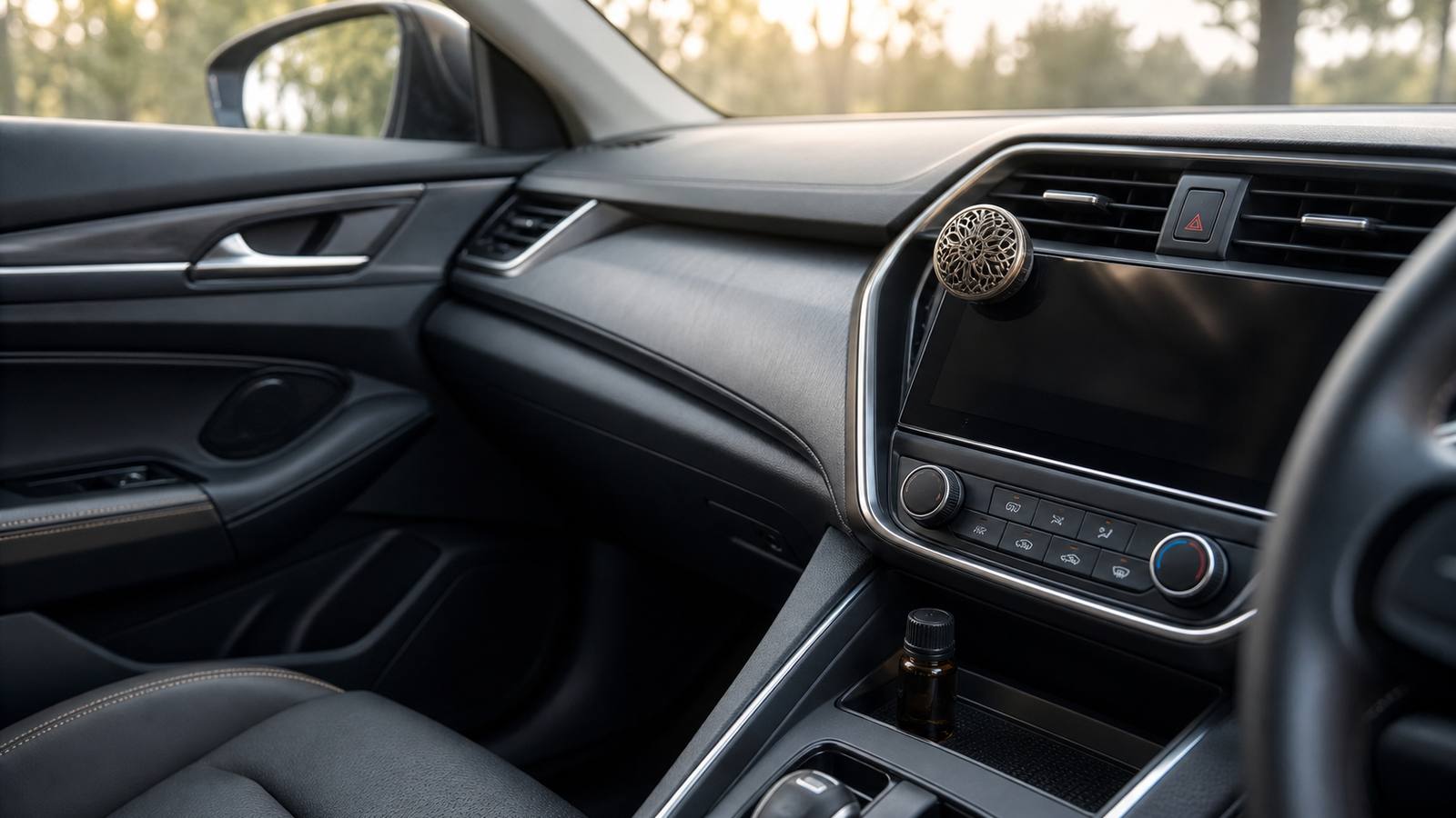 Car Diffusers Guide: How to Choose Safe, Subtle Fragrance for Your Car 2 Vent Style Car Diffuser Placed Securely In A Parked Car Interior