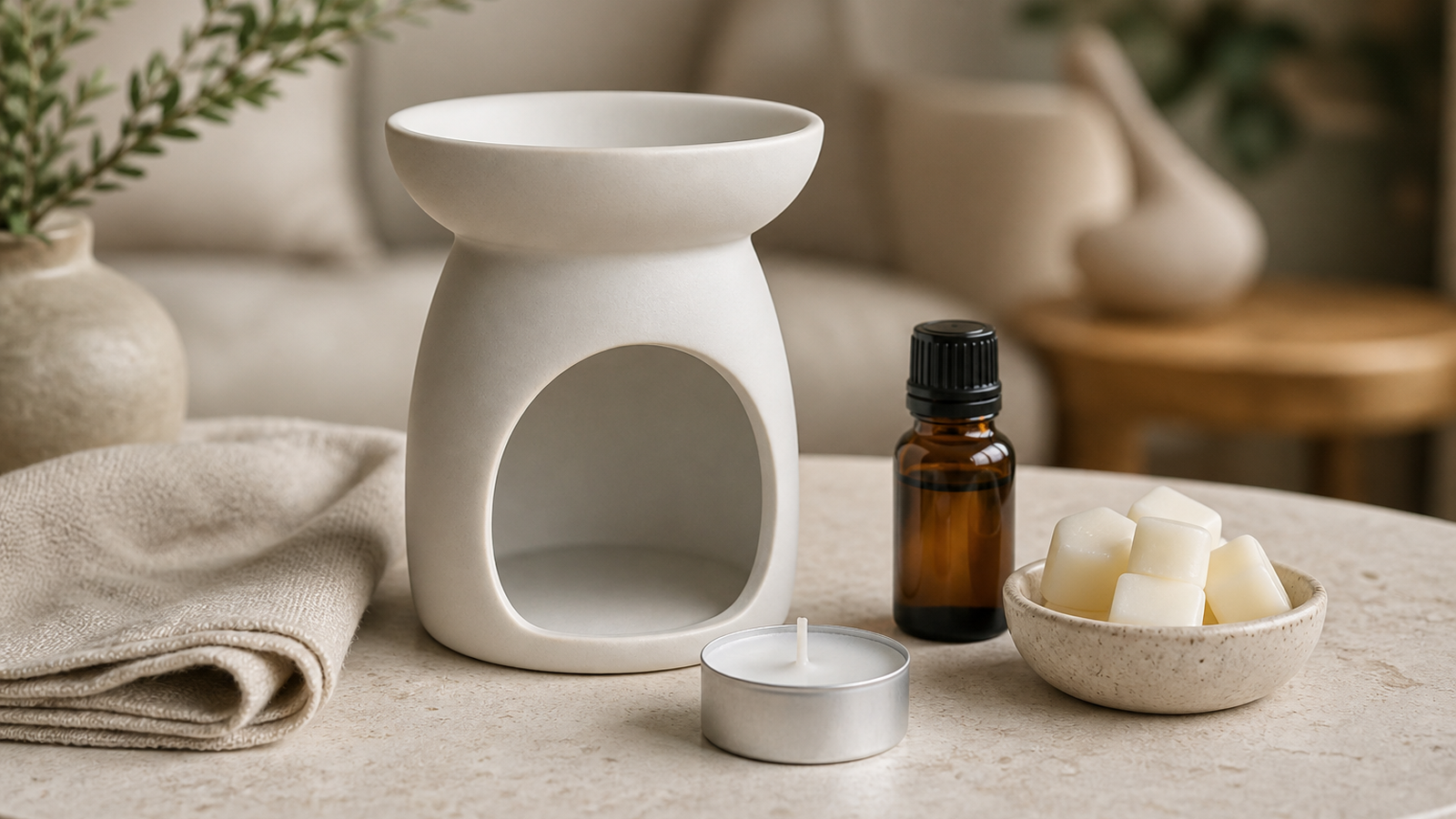 Guide du brûle-parfum : utiliser huiles parfumées, huiles essentielles et wax melts en sécurité 1 Configuration De Sécurité Du Brûle-Parfum Avec De L'Huile Parfumée Et De La Cire Fondante
